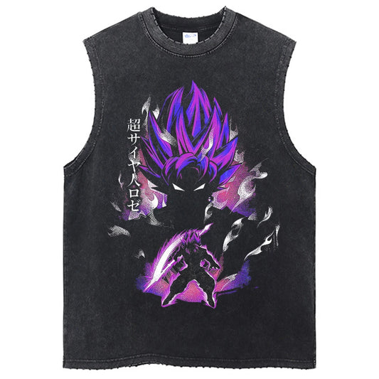 Black Super Saiyan Tank Top