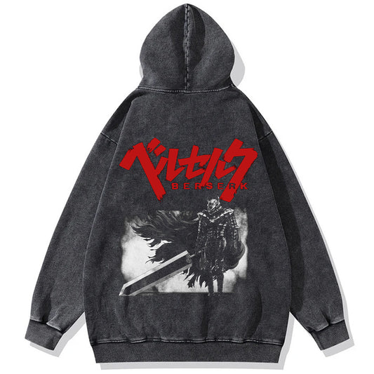 Black Swordsman Vintage Hoodie