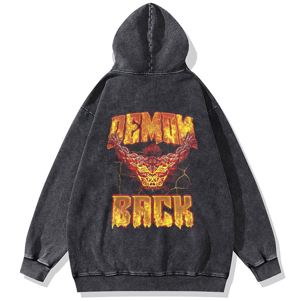 Demon Back Vintage Hoodie