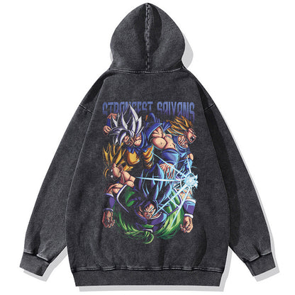 Strongest Saiyans Vintage Hoodie