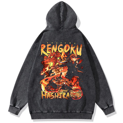 Rengoku Hashira Vintage Hoodie