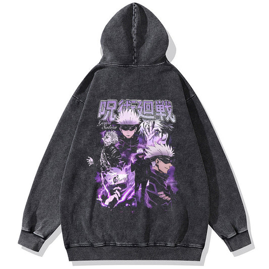 Satoru Gojo Purple Vintage Hoodie