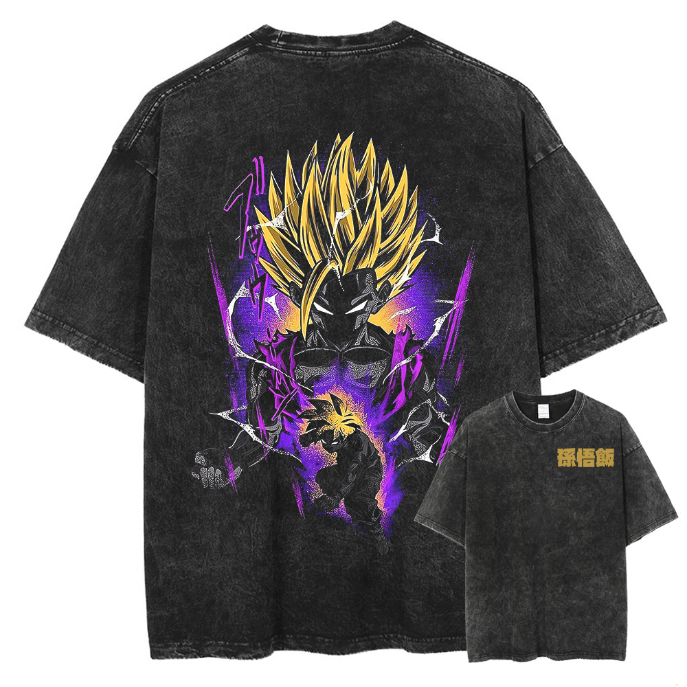 Gohan Back Print Vintage T-Shirt