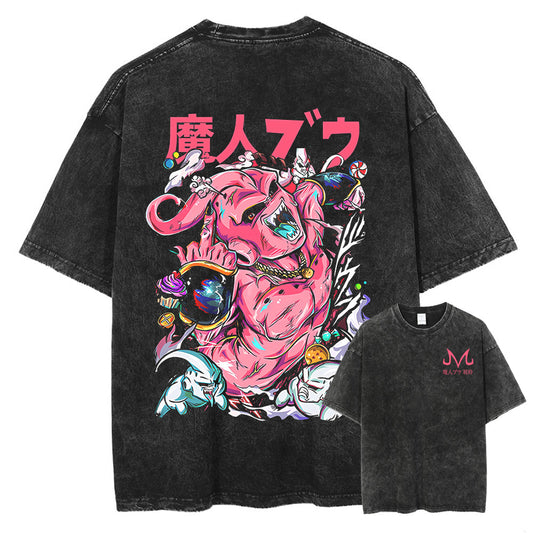 Kid Buu Back Print Vintage T-Shirt