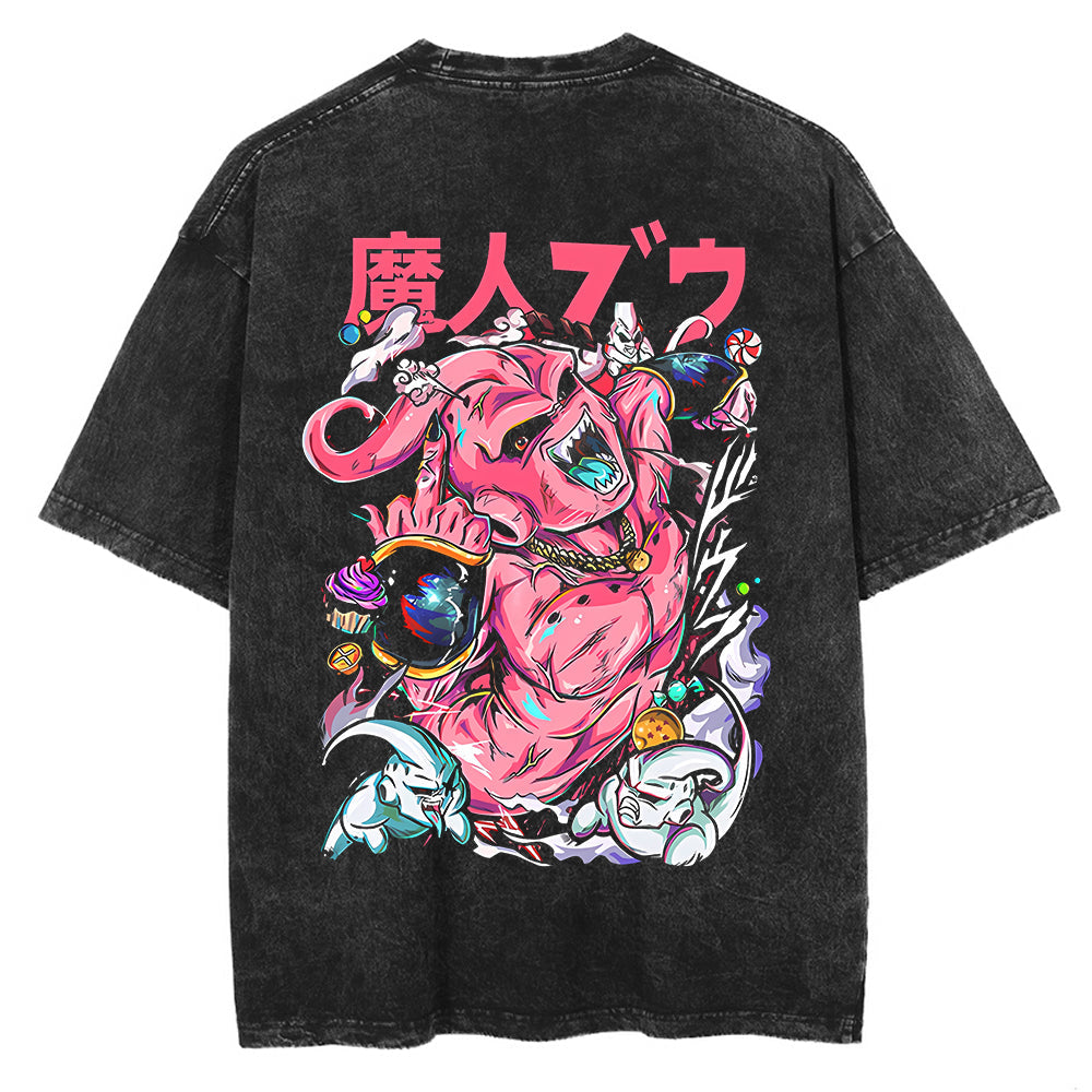 Kid Buu Back Print Vintage T-Shirt